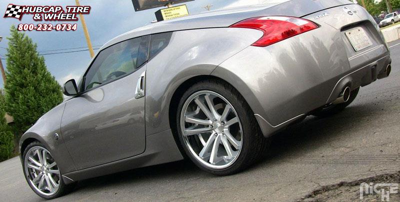 vehicle gallery/nissan 370z niche concourse m885 20x85  Matte Black/Chrome Stainless wheels and rims